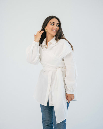 Wrapped Shirt white