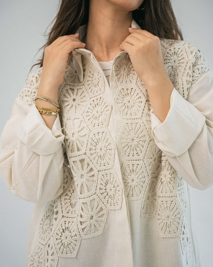 Linen Crochet Shirt